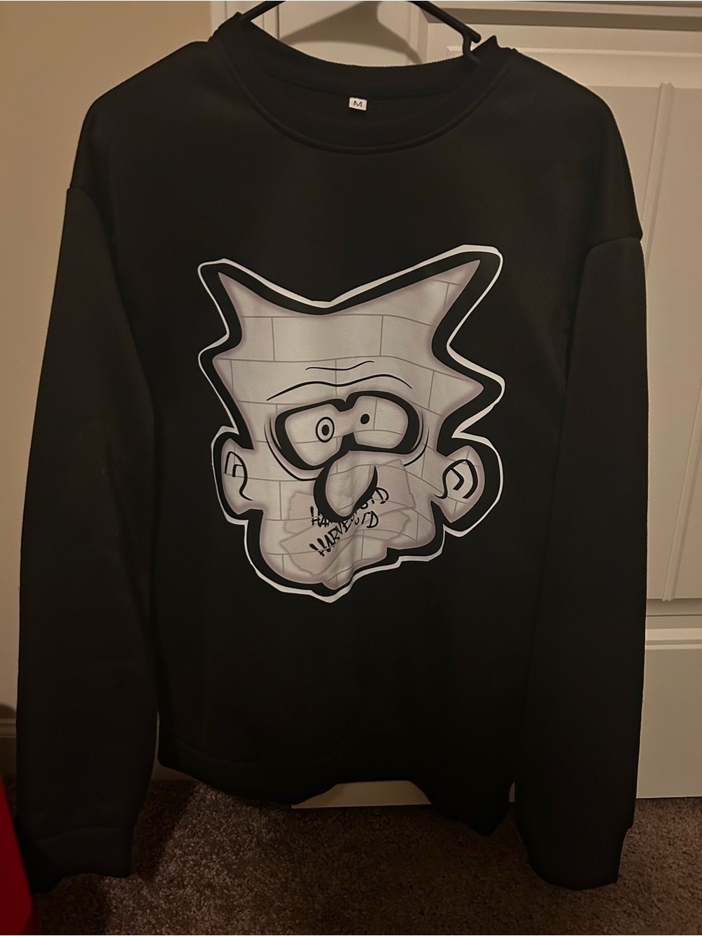 Black Graphic Crewneck Sweatshirt(Men’s Medium) - Picture 1 of 3